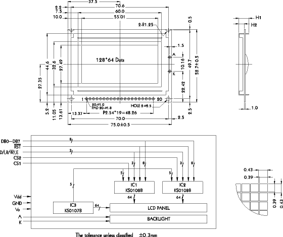 LCD- PG-12864-J